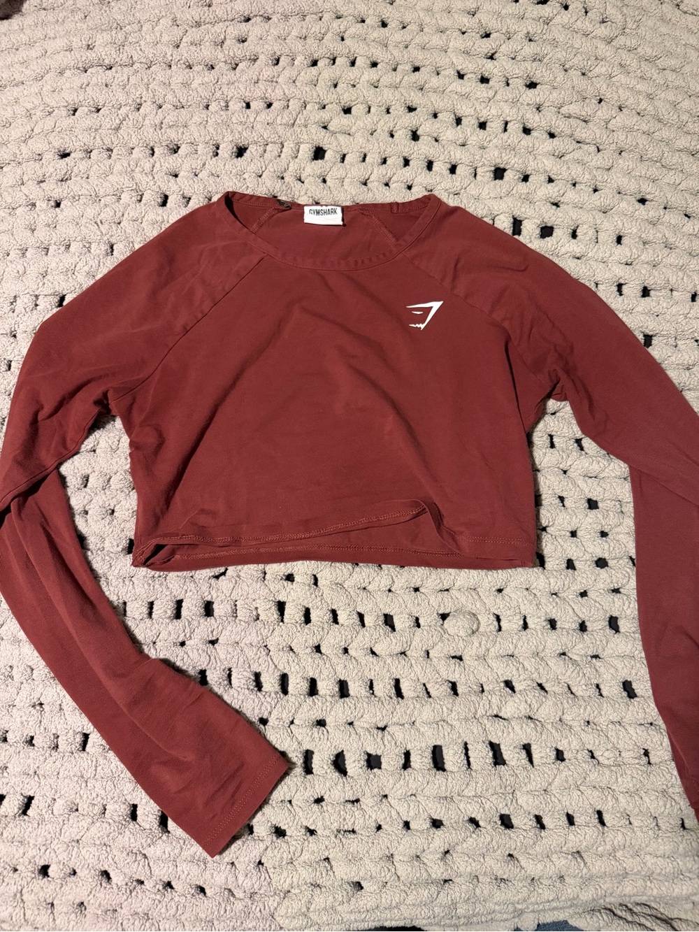 Gymshark Cropped Long Sleeve Top - Rust